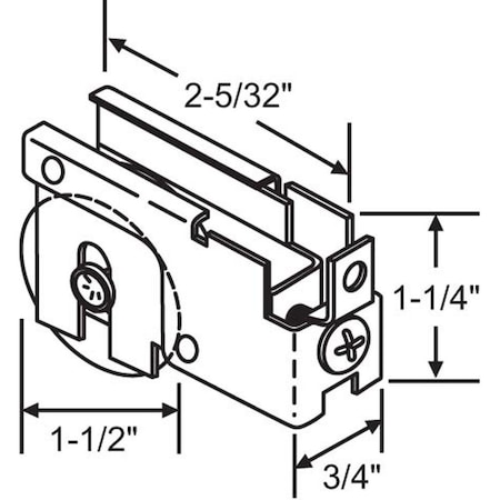 Strybuc Patio Door Roller Assembly 9-201